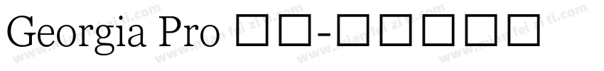 Georgia Pro 粗体字体转换